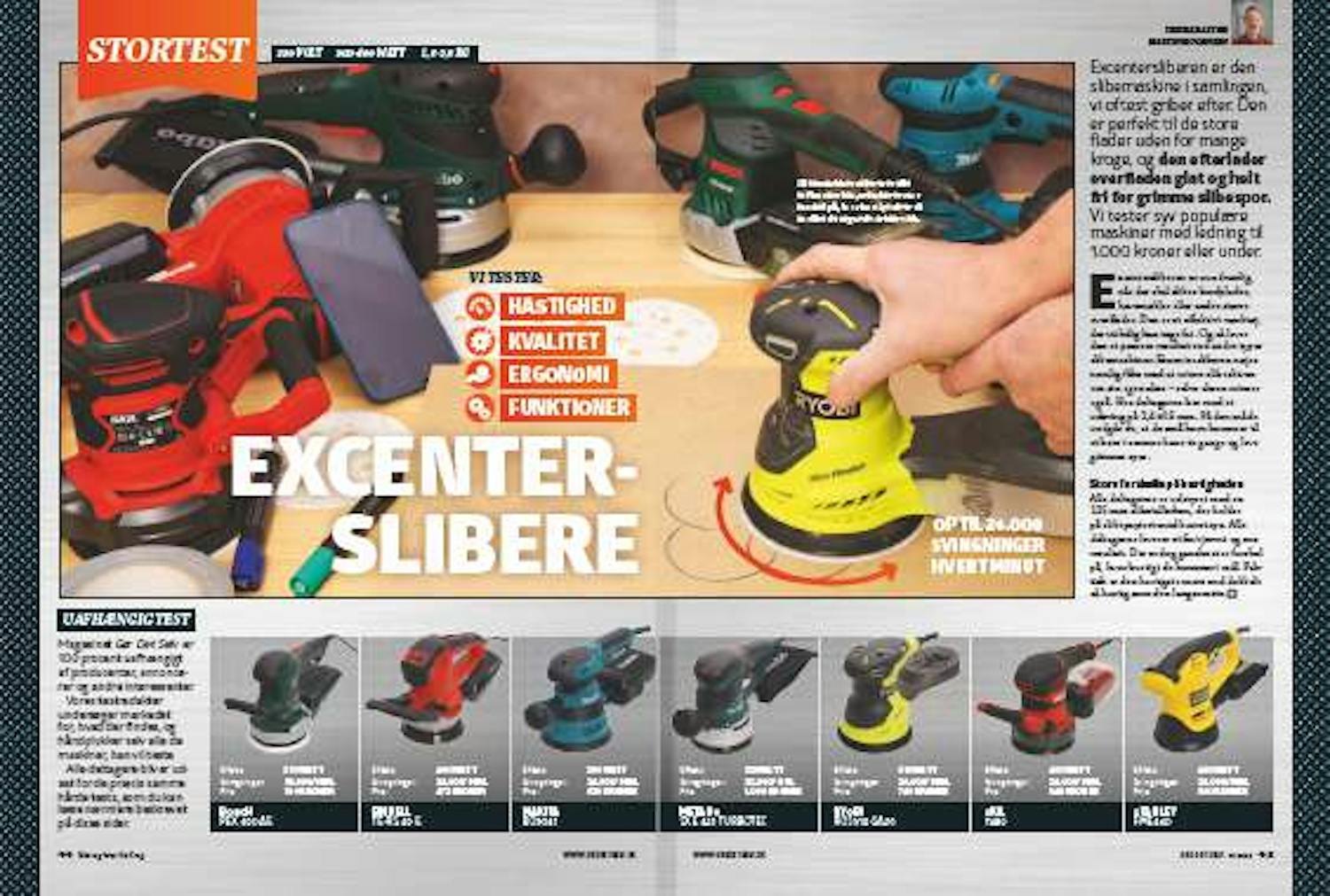 Excentersliber test Excentersliber test